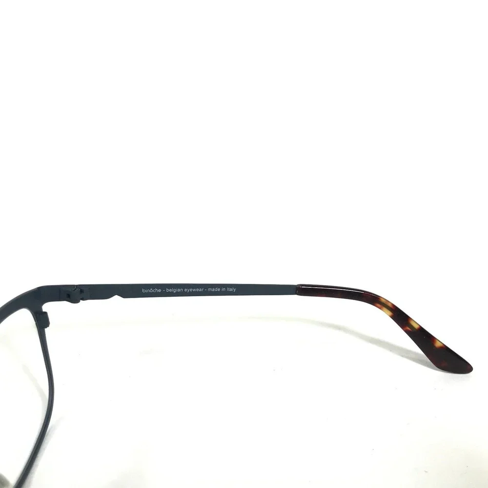Binoche Eyeglasses Frames 148 c.04 Navy Blue Yellow Square Full Rim 55-19-148